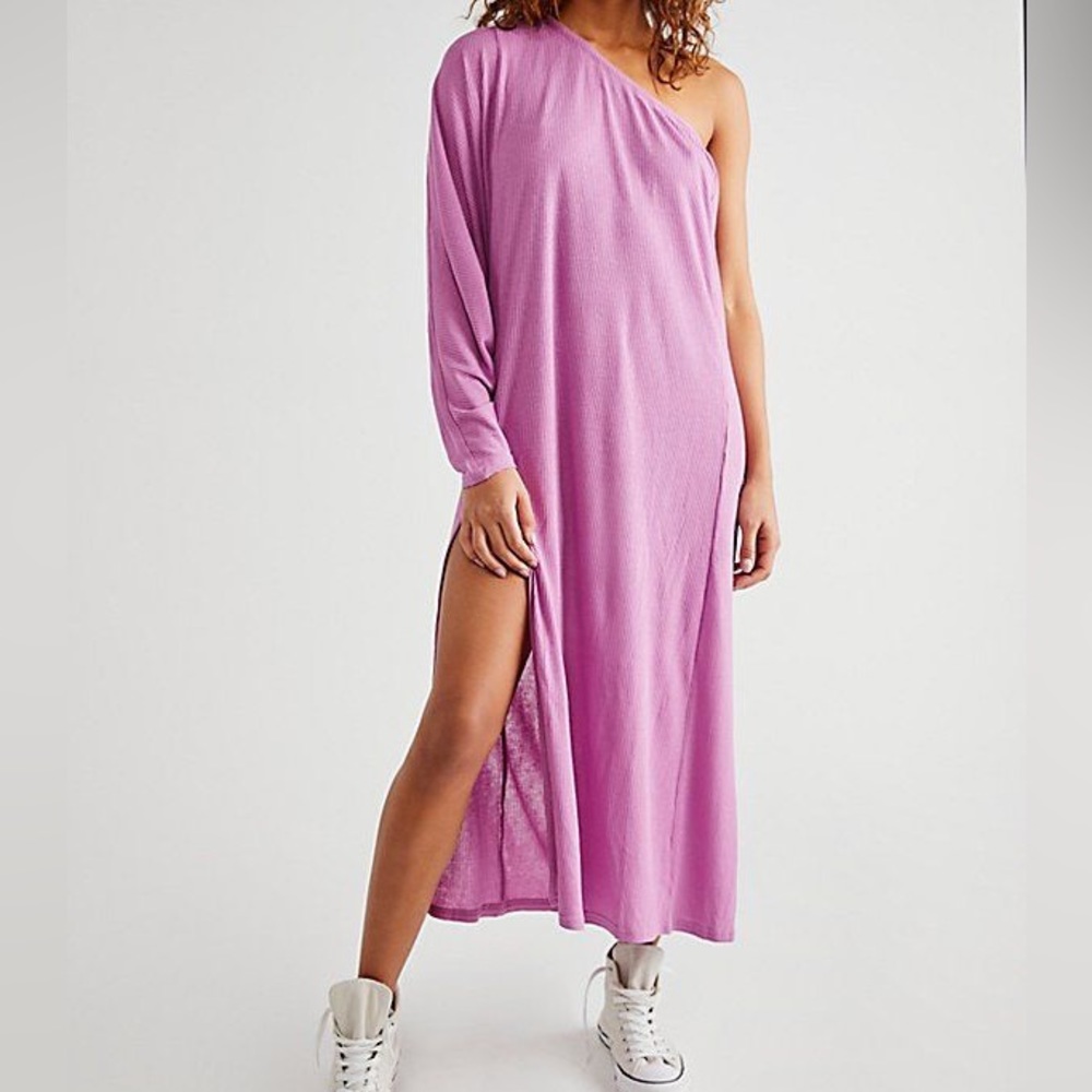 Free people Kara one shoulder midi dress Sz Small